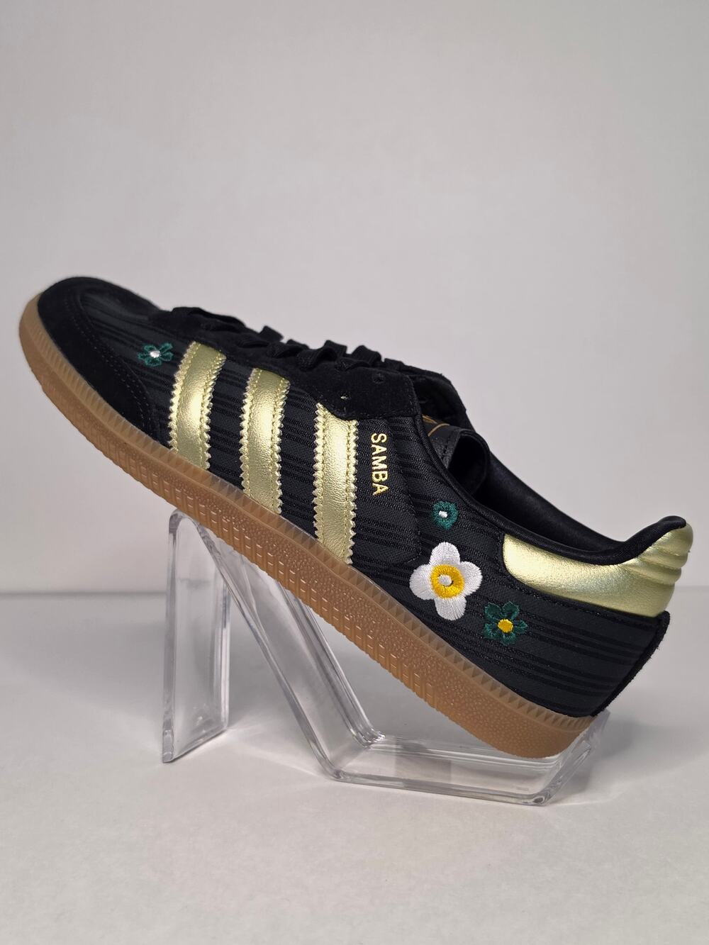 Adidas Samba OG x Liberty London Women’s 8 Black/Gold Floral – New in Box - Picture 1 of 8